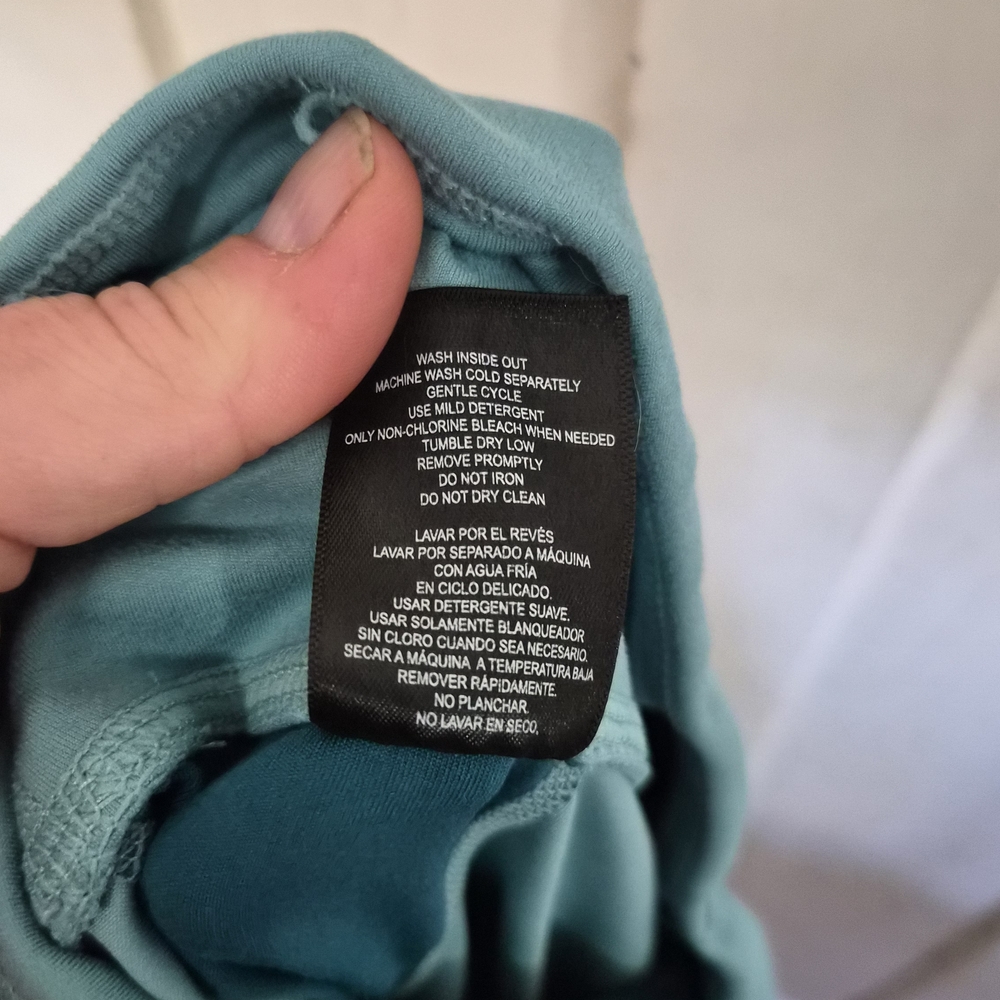 EUC 32 Degrees Cool Teal & Aqua Colorblock Leggings – Size Large - Picture 5 of 5